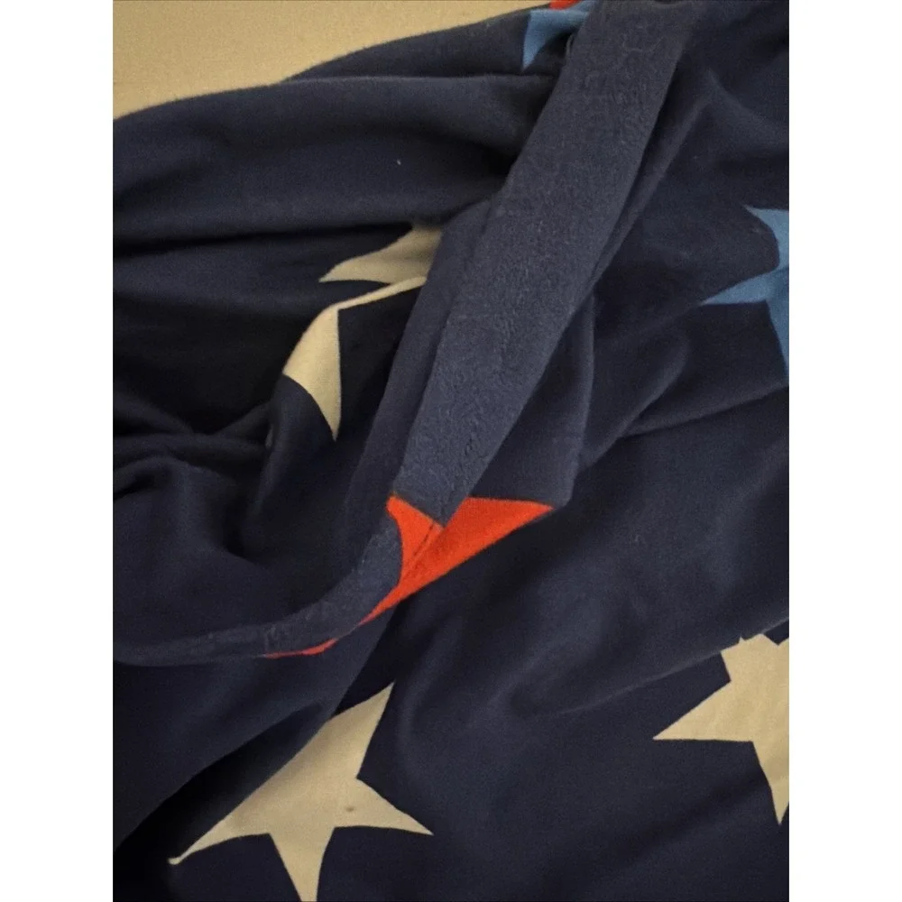 Bioworld Men's Americana Stars Pajama Sleep Pants Size L Navy Blue Red White